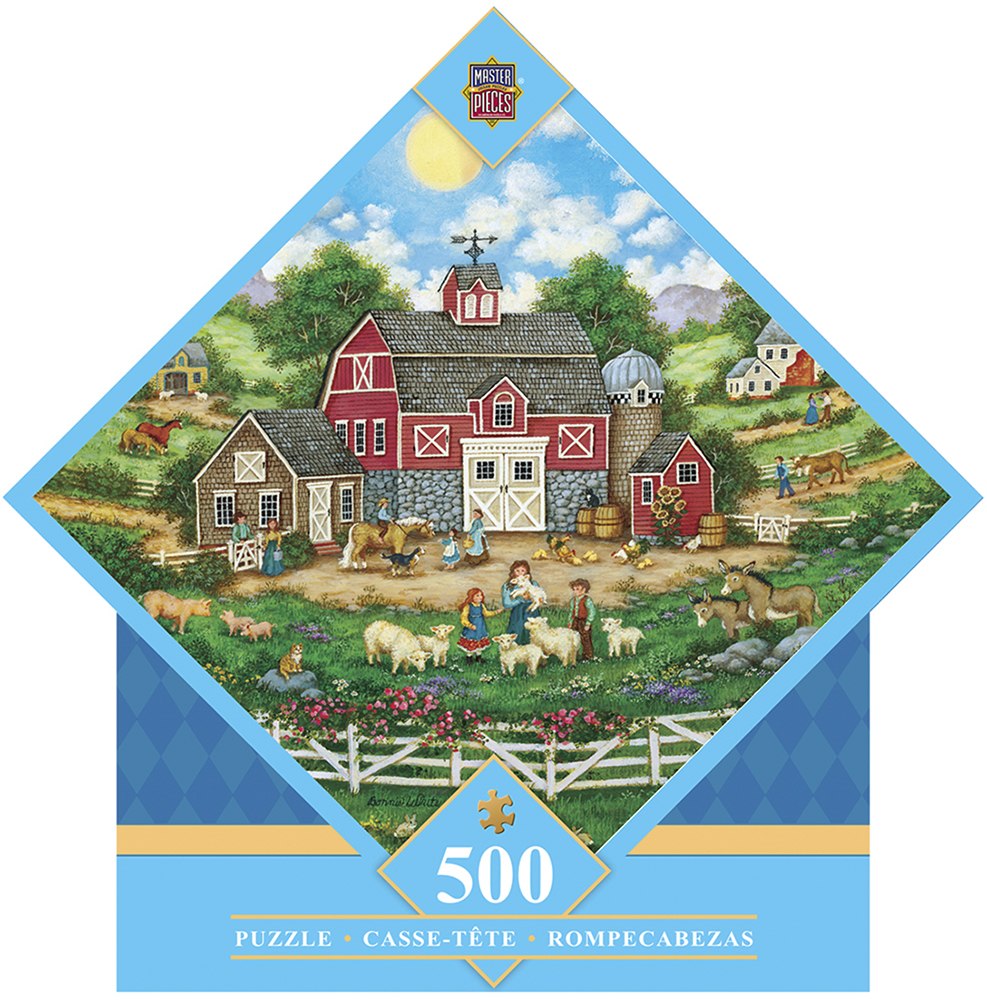 Barnyard Menagerie - 500pc Jigsaw Puzzle by Masterpieces  			  					NEW - image 1