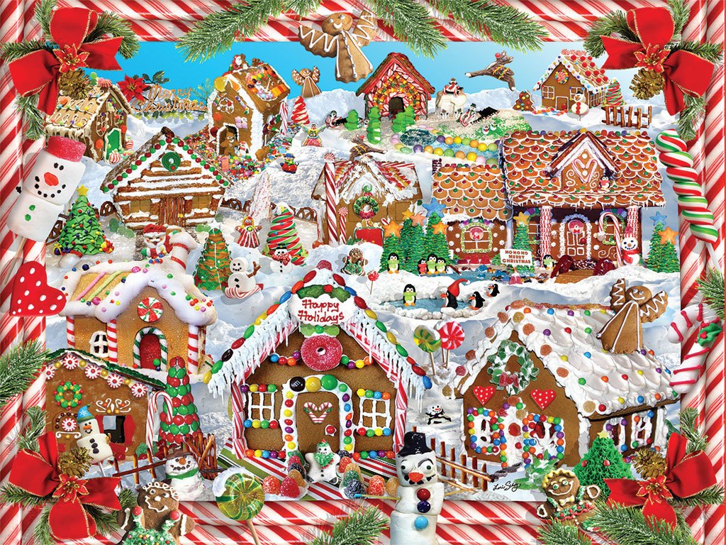 Gingerbread Village - 1000pc Jigsaw Puzzle by White Mountain