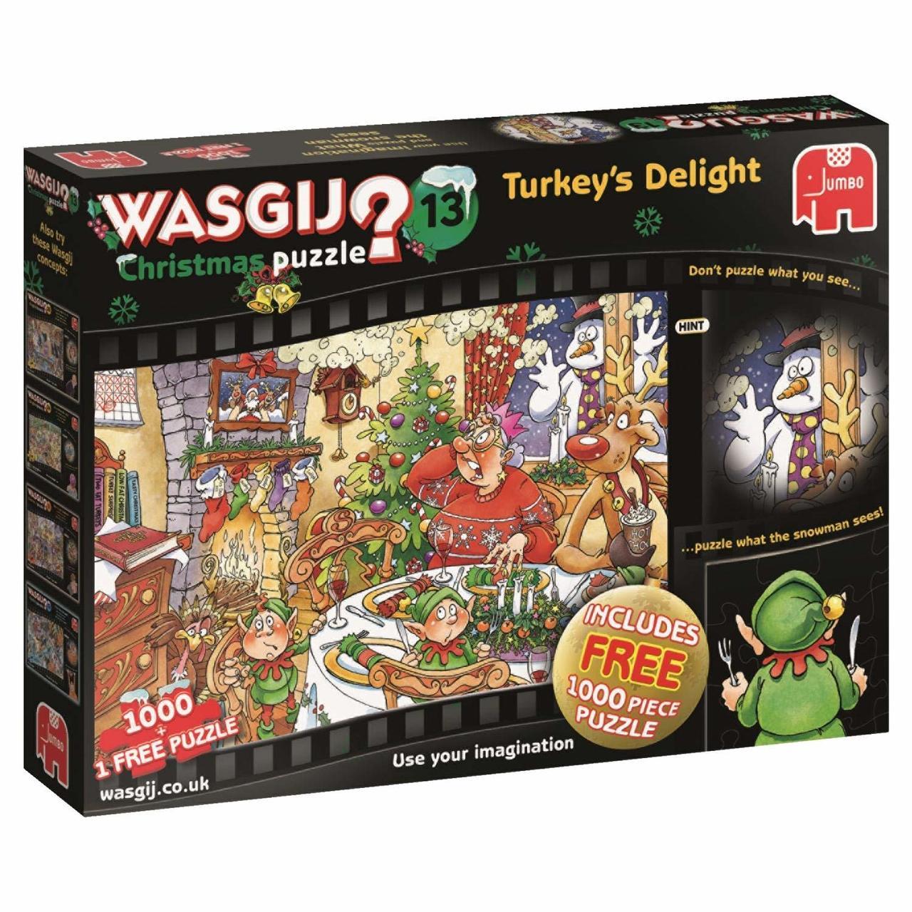 WASGIJ: Christmas 13, Turkey's Delight! - 2x1000pc Jigsaw Puzzle By Jumbo  			  					NEW - image 1