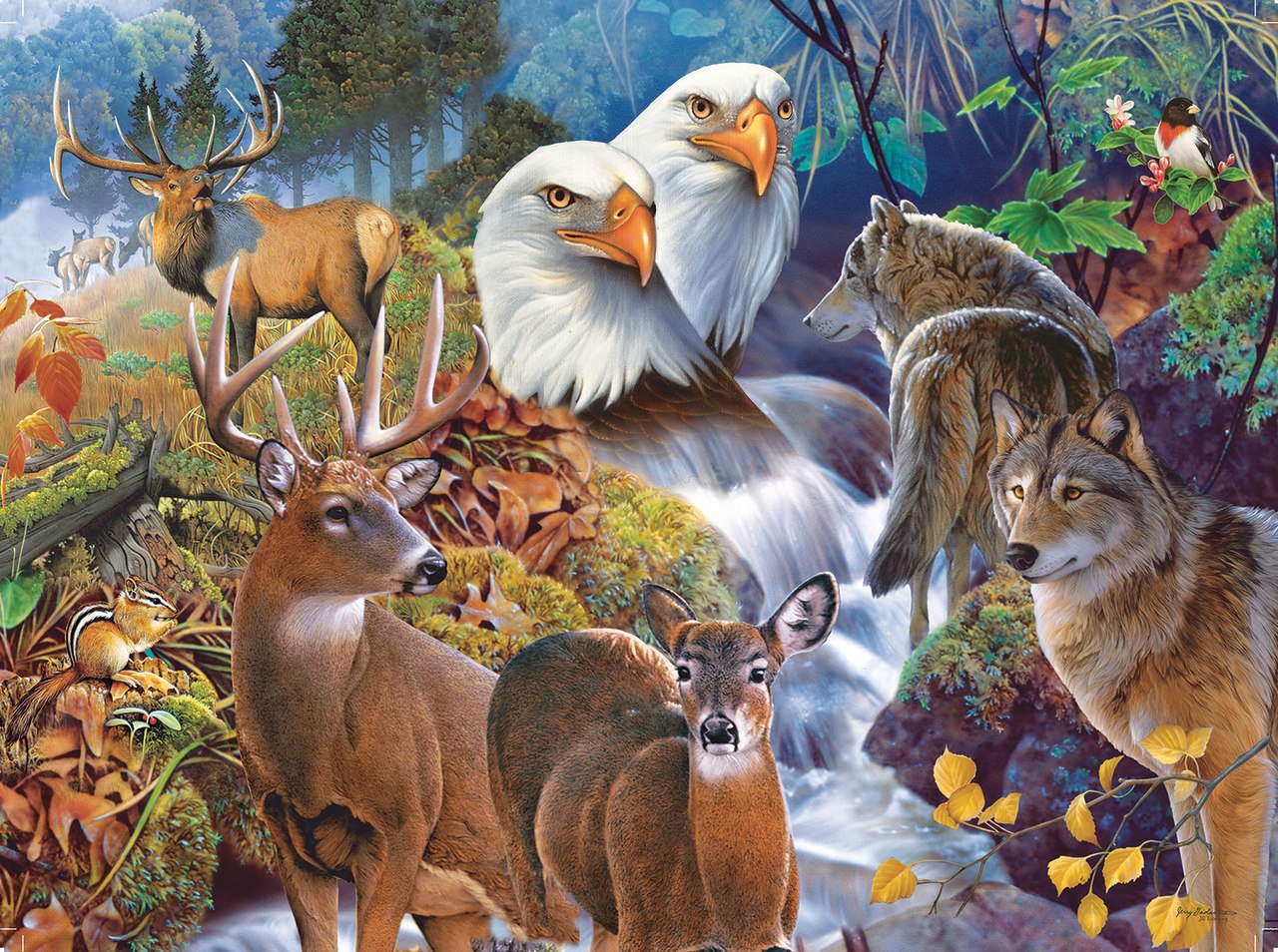 Forest Neighbors - 1000pc Jigsaw Puzzle By Sunsout  			  					NEW