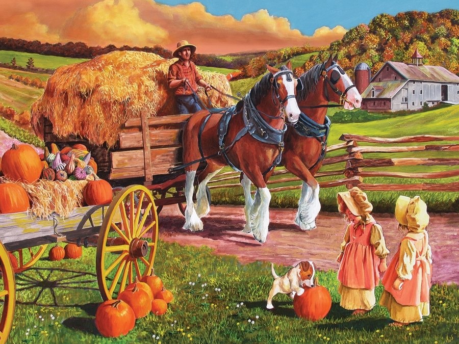 Hay Wagon - 275pc Easy Handling Puzzle by Cobble Hill  			  					NEW - image 2