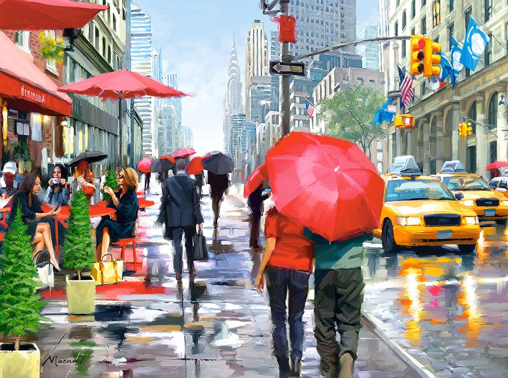 New York Cafe - 2000pc By Castorland