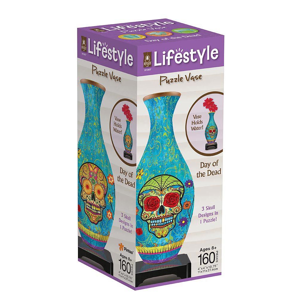 Day of the Dead - 160pc 3D Puzzle Vase by BePuzzled - image 1