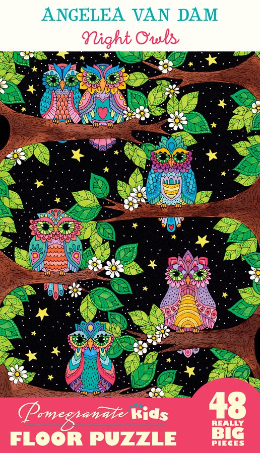 Night Owls - 48pc Floor Jigsaw Puzzle by Pomegranate  			  					NEW