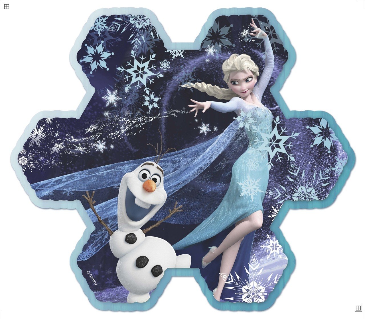 Frozen: Elsa's Snowflake - 100pc Shaped Glitter Puzzle by Ravensburger