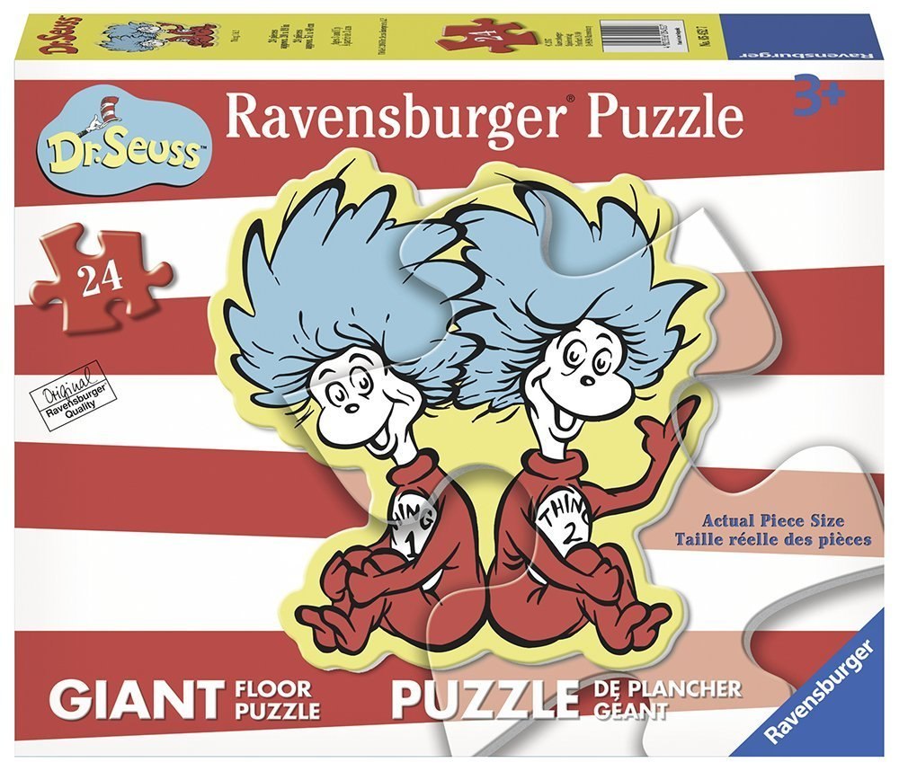 Thing 1 & 2 - 24pc Shaped Floor Puzzle by Ravensburger  			  					NEW - image 1