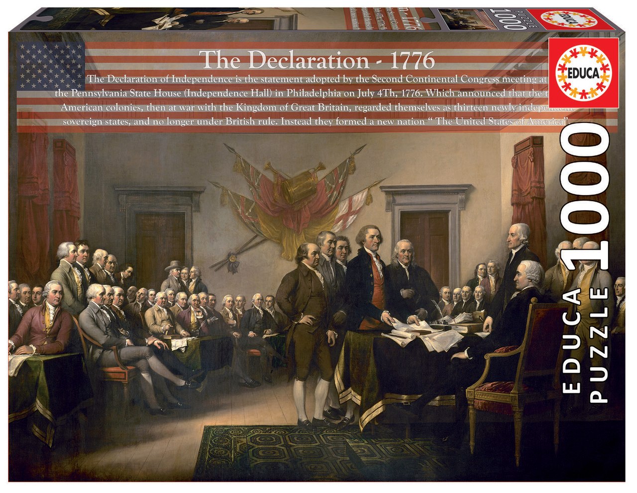 The Declaration - 1000pc Jigsaw Puzzle by Educa  			  					NEW - image 1