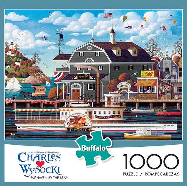 Charles Wysocki: Fairhaven by the Sea - 1000pc Jigsaw Puzzle by Buffalo Games  			  					NEW - image 1