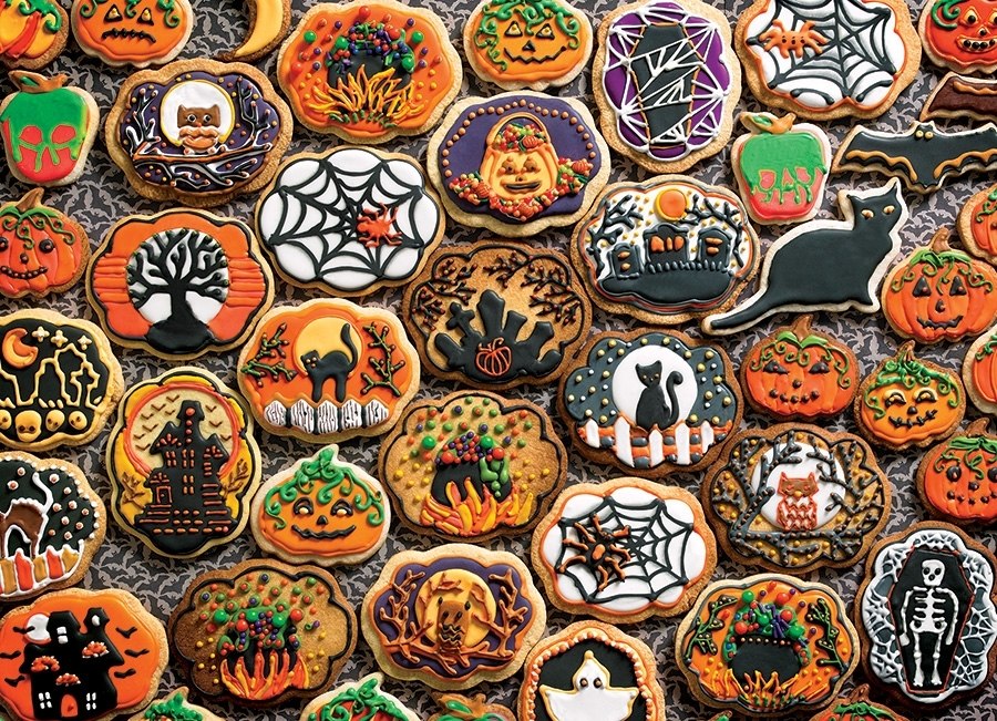 Halloween Cookies - 350pc Family Jigsaw Puzzle by Cobble Hill  			  					NEW - image 2