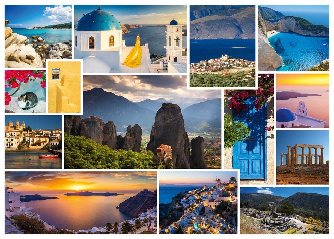 Take a Trip to Greece - 1000pc Jigsaw Puzzle by Schmidt  			  					NEW