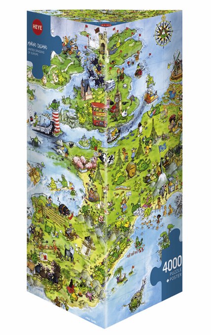 Degano: United Dragons of Europe - 4000pc Jigsaw Puzzle By Heye  			  					NEW - image 1