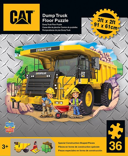 Cat: Dump Truck - 36pc Shaped Floor Puzzle by Masterpieces - image 1