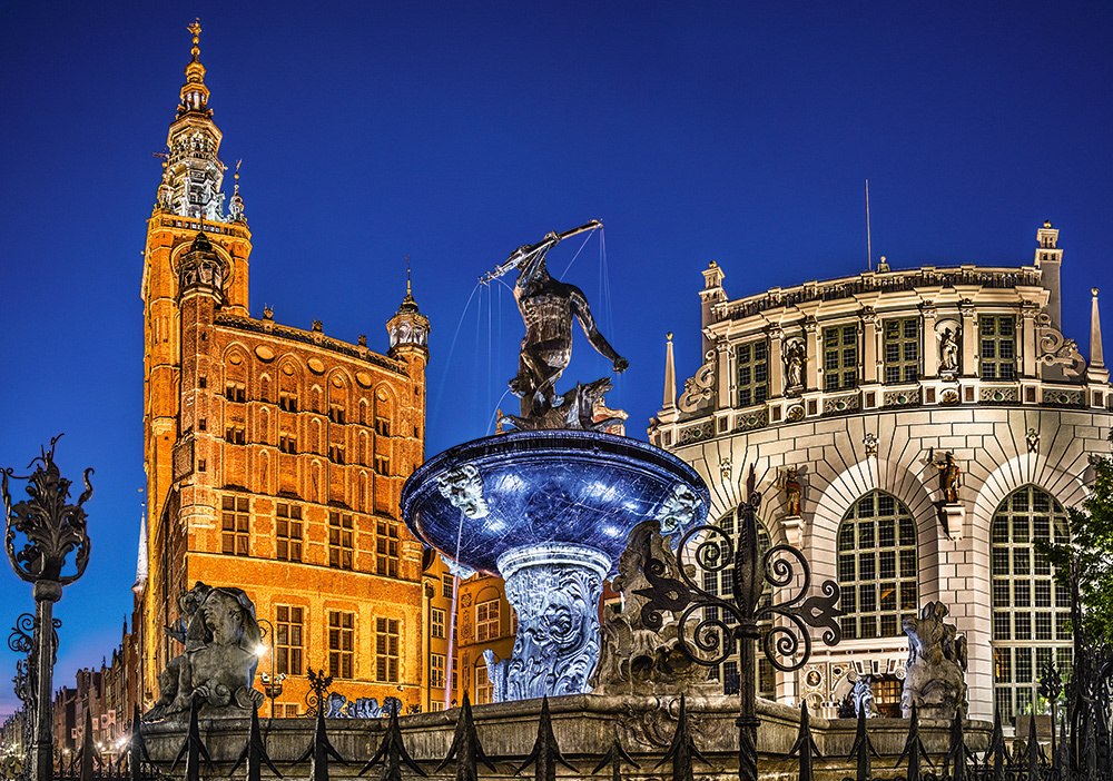 Gdansk, Neptune Fountain - 500pc Jigsaw Puzzle by Castorland  			  					NEW