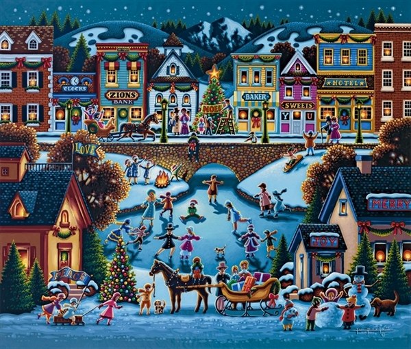 Hometown Christmas - 500pc Jigsaw Puzzle by Dowdle