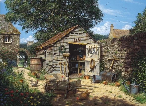 Potting Shed - 1000pc Jigsaw Puzzle by Anatolian