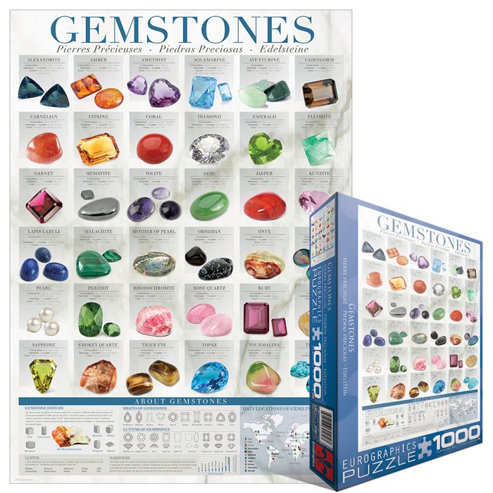 Gemstones - 1000pc Jigsaw Puzzle by Eurographics - image main