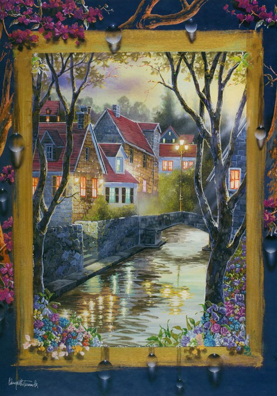 Town Of Twilight - 1000pc Jigsaw Puzzle By Holdson