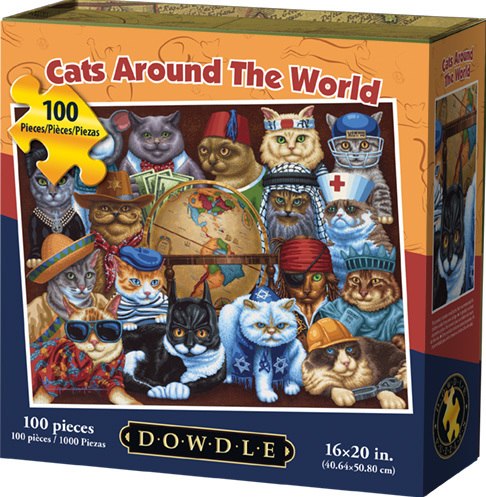 Cats Around the World - 500pc Jigsaw Puzzle by Dowdle  			  					NEW - image 1