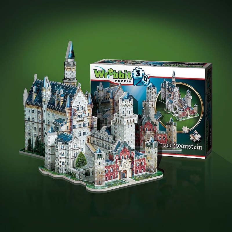 Neuschwanstein Castle - 890pc 3D Puzzle by Wrebbit - image 1