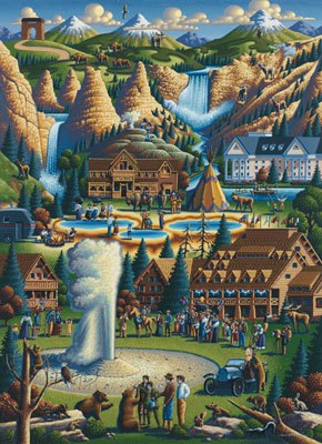Yellowstone - 1000pc Suitcase Jigsaw Puzzle by Masterpieces