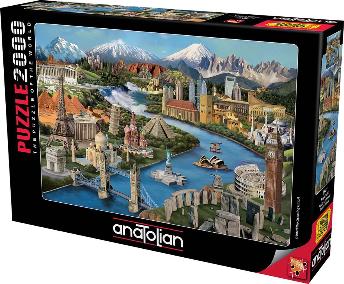 Popular Landmarks - 2000pc Jigsaw Puzzle by Anatolian  			  					NEW - image 1