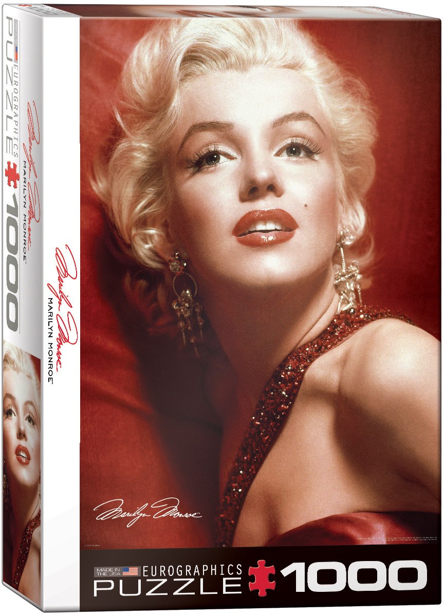 Celebrities: Marilyn Monroe, Red Portrait - 1000pc Jigsaw Puzzle by Eurographics