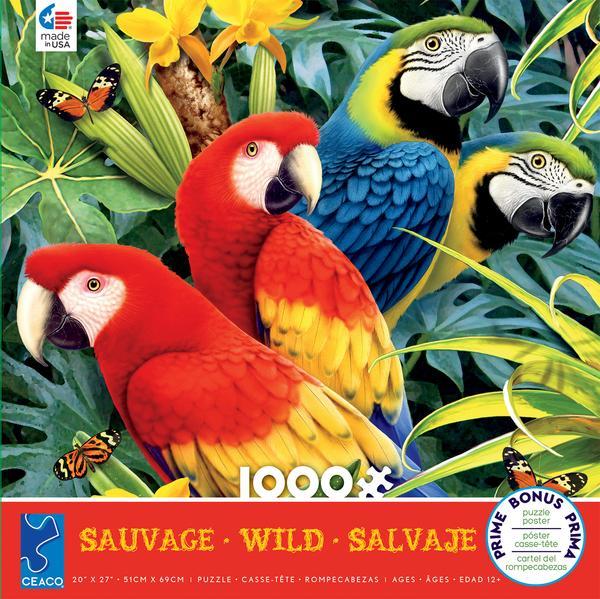 Wild: Majestic Macaws - 1000pc Jigsaw Puzzle by Ceaco  			  					NEW - image 1