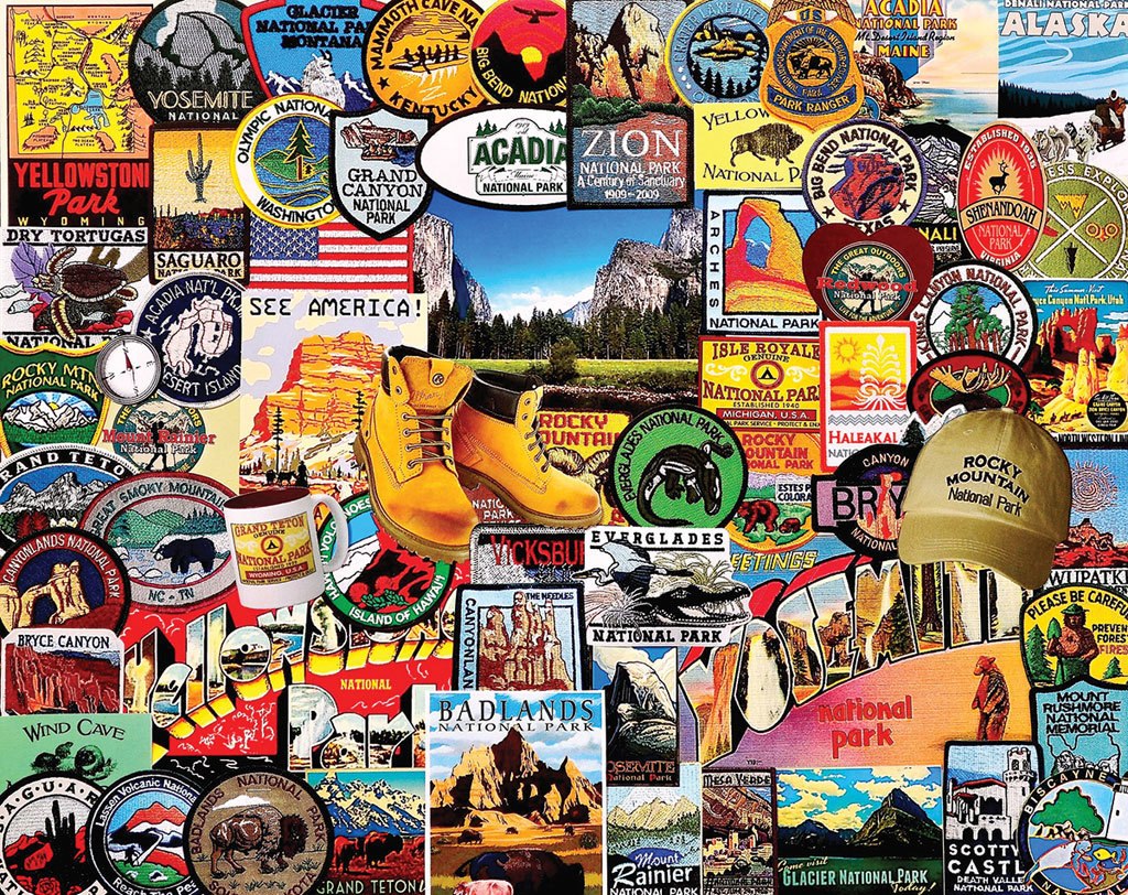 National Park Badges - 1000pc Jigsaw Puzzle by White Mountain