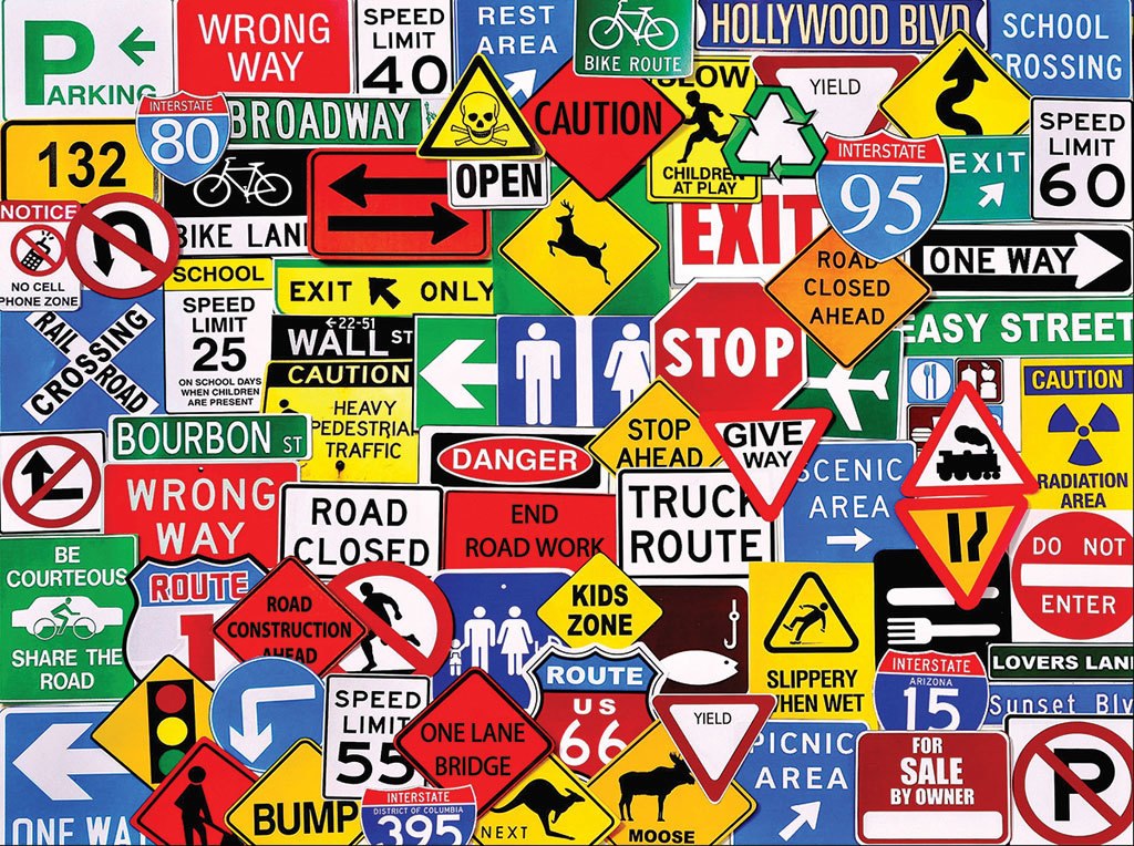 Road Signs - 550pc Jigsaw Puzzle by White Mountain