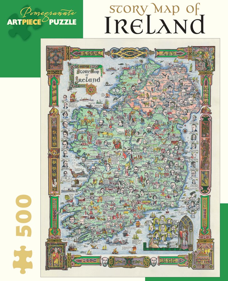 Story Map of Ireland - 500pc Jigsaw Puzzle by Pomegranate