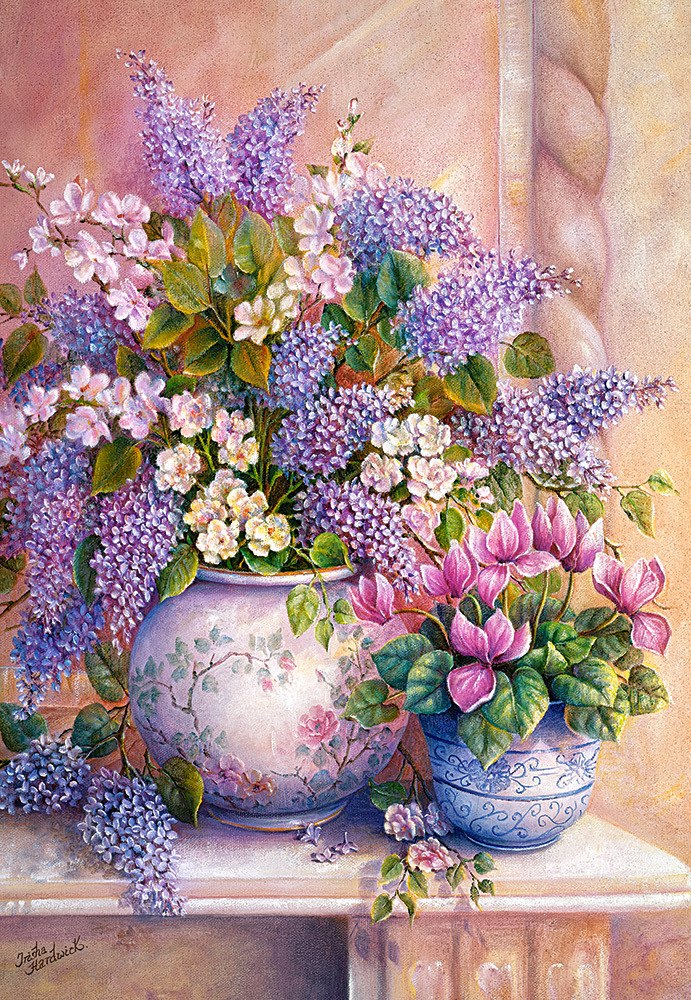 Lilac Flowers - 1500pc Jigsaw Puzzle By Castorland  			  					NEW