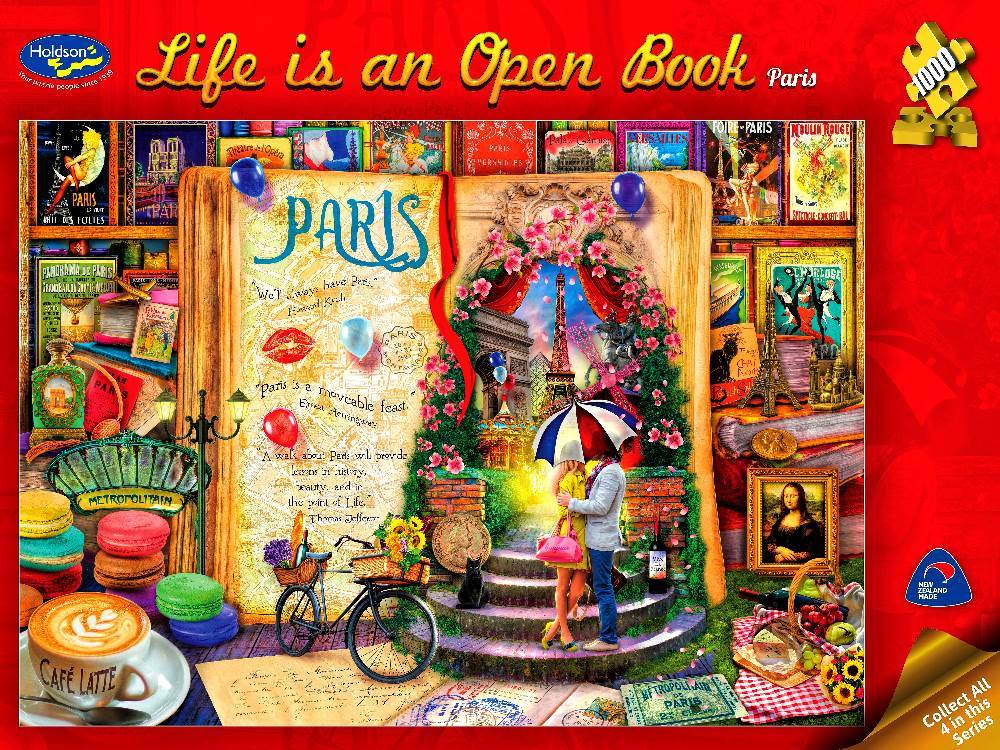 Life is an Open Book: Paris - 1000pc Jigsaw Puzzle by Holdson  			  					NEW - image 1