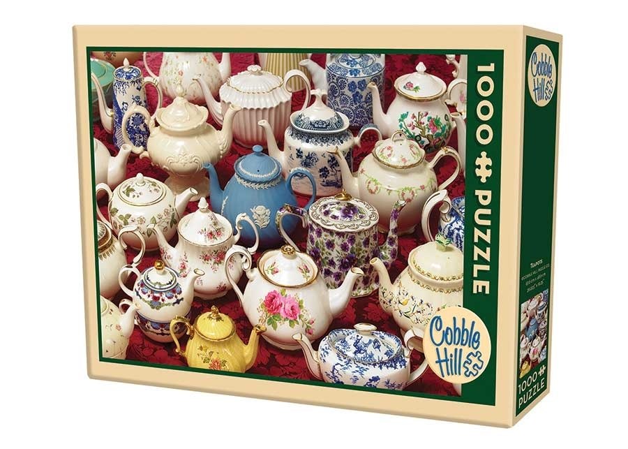 Teapots - 1000pc Jigsaw Puzzle By Cobble Hill  			  					NEW - image 1