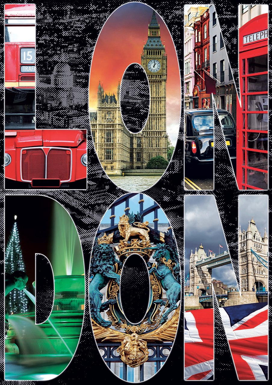 London Collage - 1000pc Jigsaw Puzzle by Educa