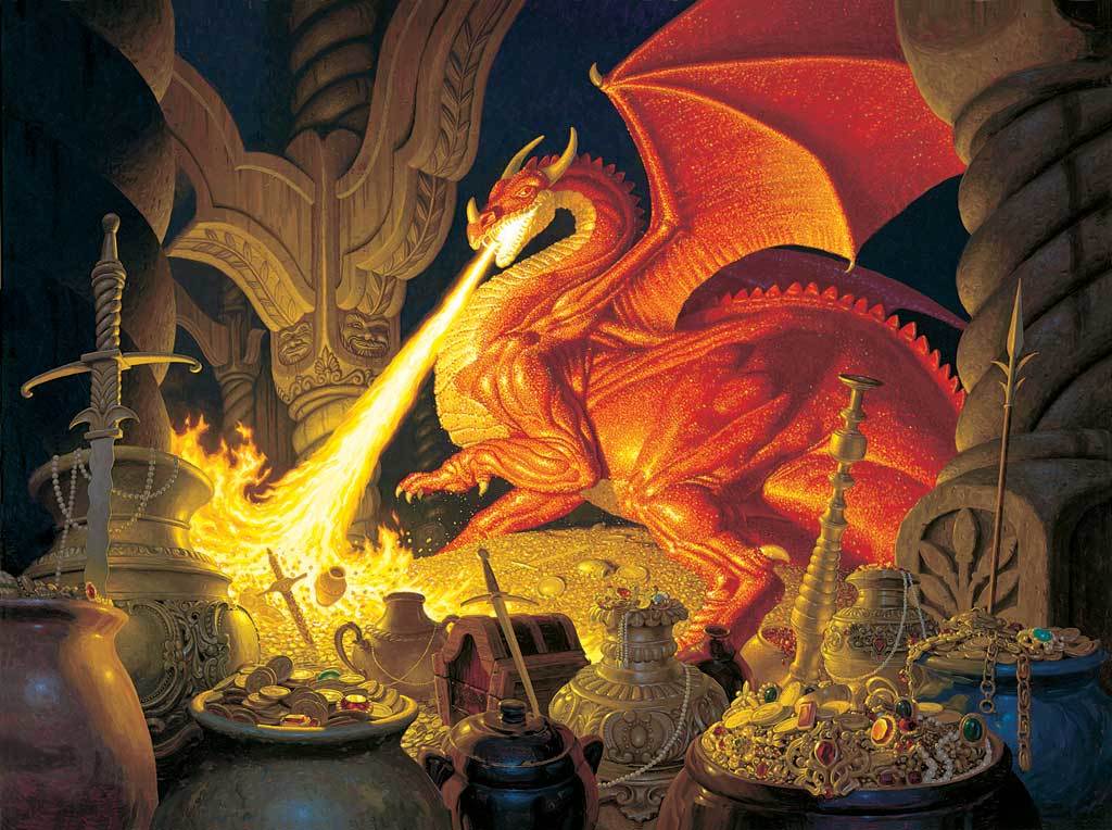 Smaug Dragon - 1000pc Jigsaw Puzzle by Sunsout