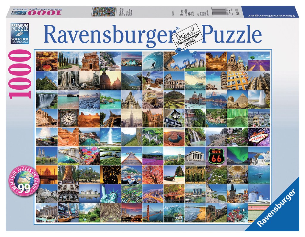 99 Beautiful Places on Earth - 1000pc Jigsaw Puzzle By Ravensburger - image 1