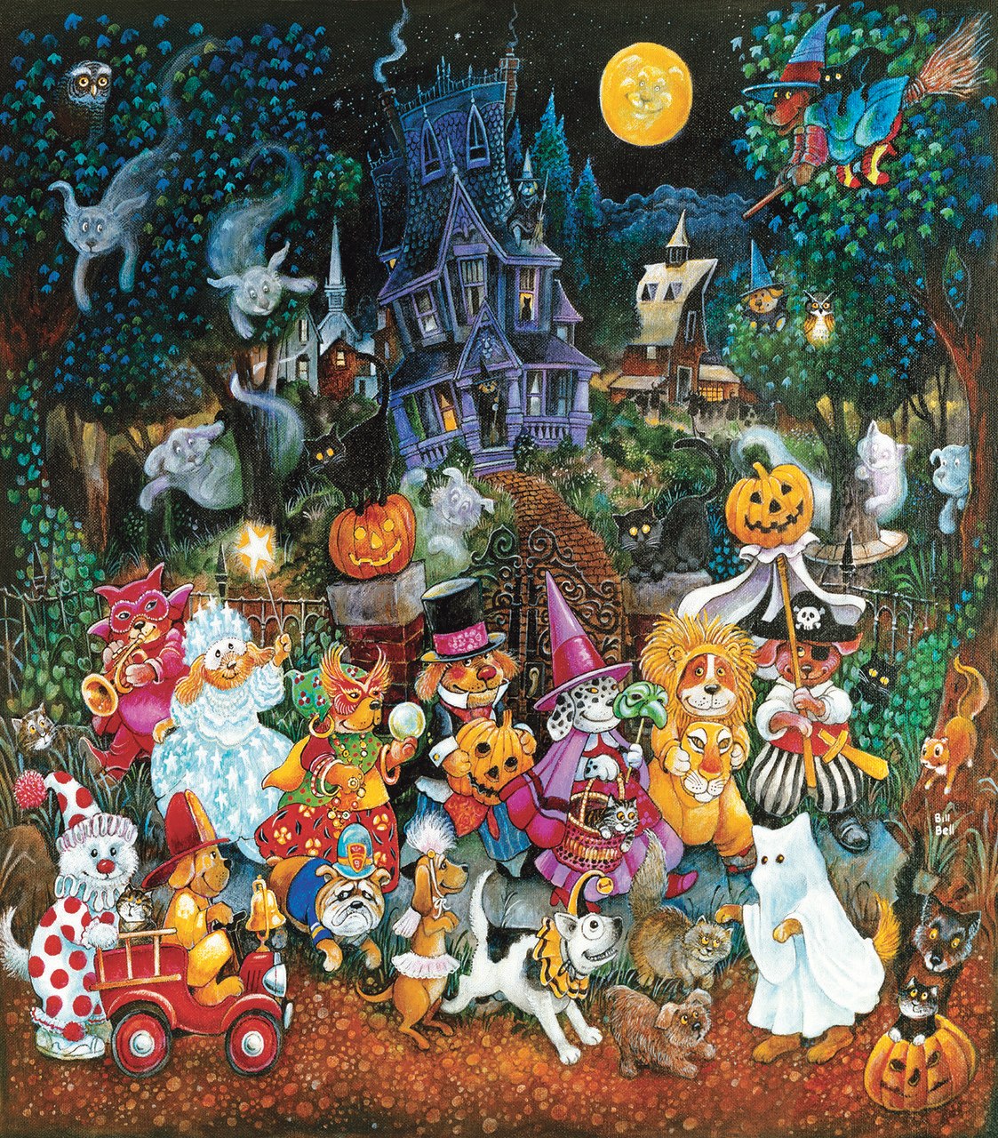 Trick or Treat Dogs - 300pc Jigsaw Puzzle by Sunsout  			  					NEW