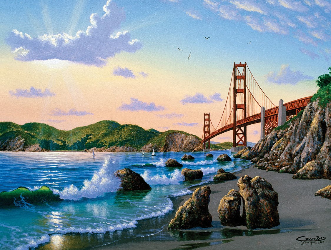 Bridge View - 500pc Jigsaw Puzzle by SunsOut