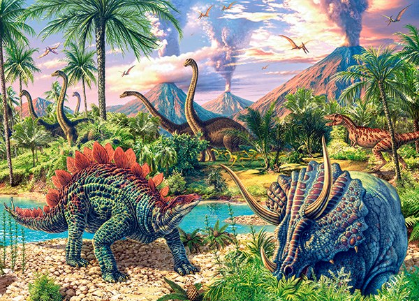 Dinosaur Volcanos - 120pc Jigsaw Puzzle By Castorland