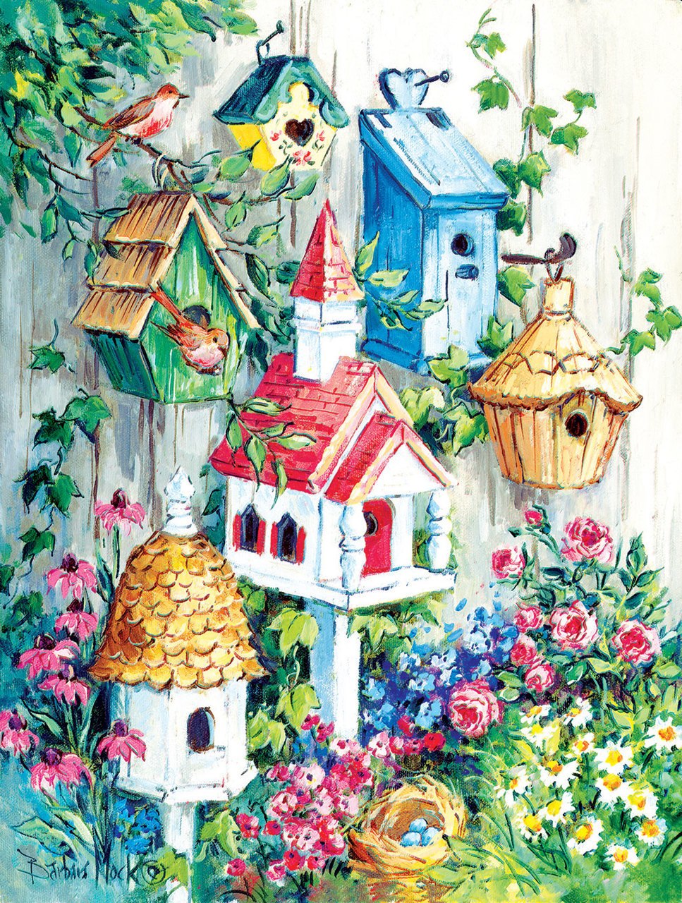 Grandma's Birdhouses - 500pc Jigsaw Puzzle by Sunsout