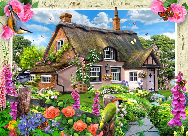 Foxglove Cottage - 1000pc Jigsaw Puzzle by Masterpieces