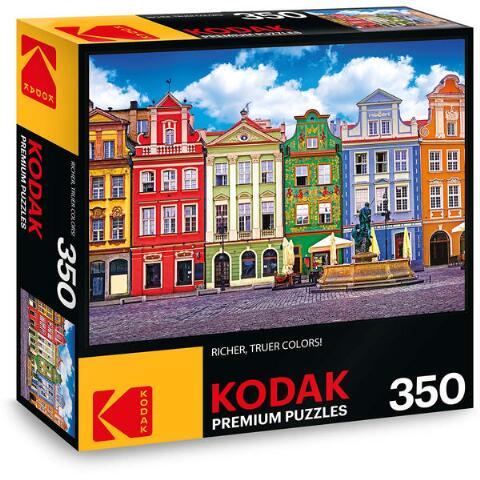 Kodak: Colorful Buildings, Ponzan, Poland - 350pc Jigsaw Puzzle by Lafayette Puzzle Factory  			  					NEW - image 1