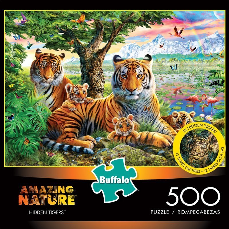 Amazing Nature: Hidden Tigers - 500pc Jigsaw Puzzle by Buffalo Games - image 1