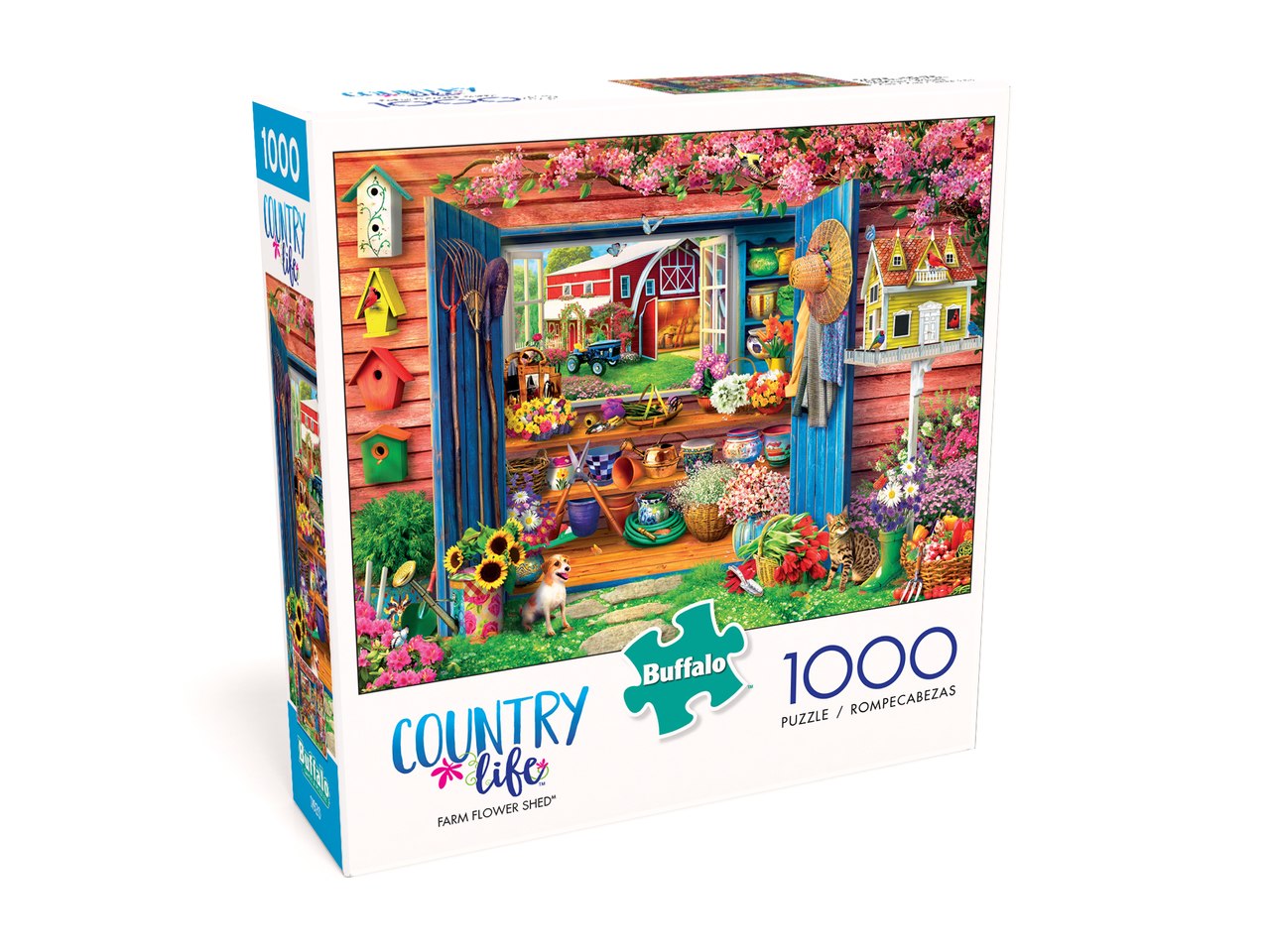 Farm Flower Shed - 1000pc Jigsaw Puzzle by Buffalo Games  			  					NEW - image 1