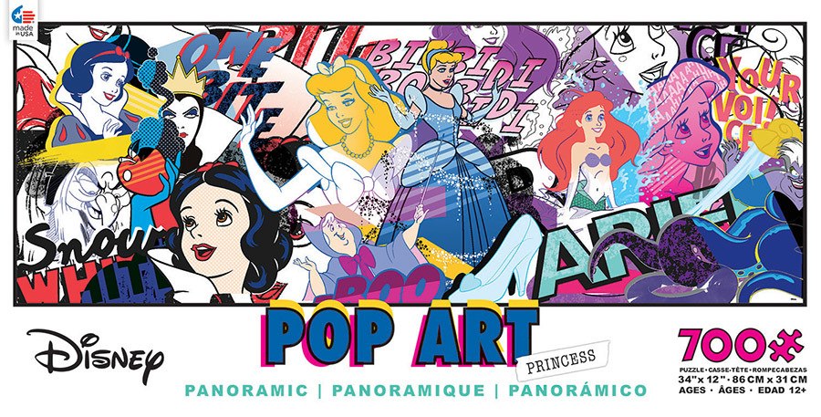 Disney: Pop Art Princess - 700pc Panoramic Jigsaw Puzzle by Ceaco - image 1