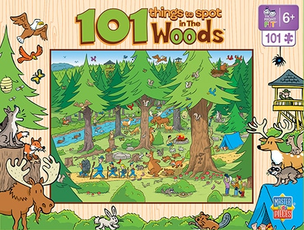 101 Things to Spot in the Woods - 101pc Jigsaw Puzzle by Masterpieces - image 1