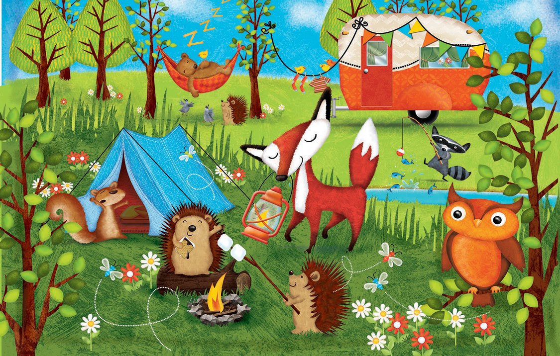 Happy Campers - 100pc Jigsaw Puzzle by SunsOut