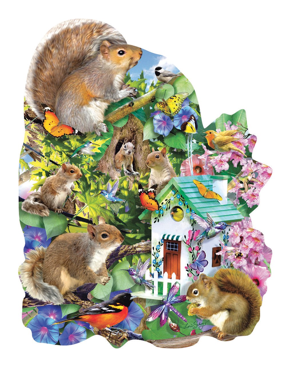 Something Squirrelly - 1000pc Shaped Jigsaw Puzzle By Sunsout  			  					NEW