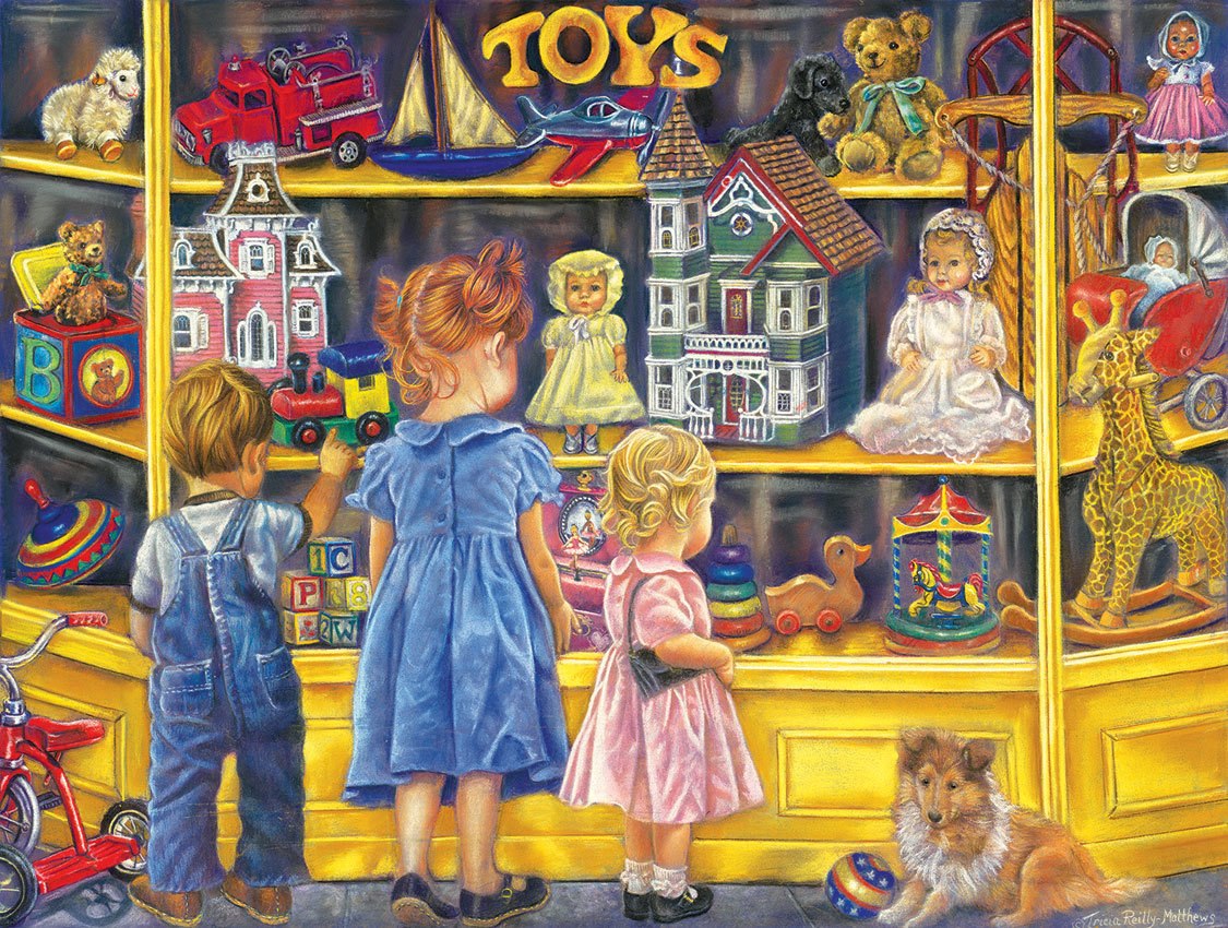 Shopping for Toys - 300pc Large Format Jigsaw Puzzle by SunsOut