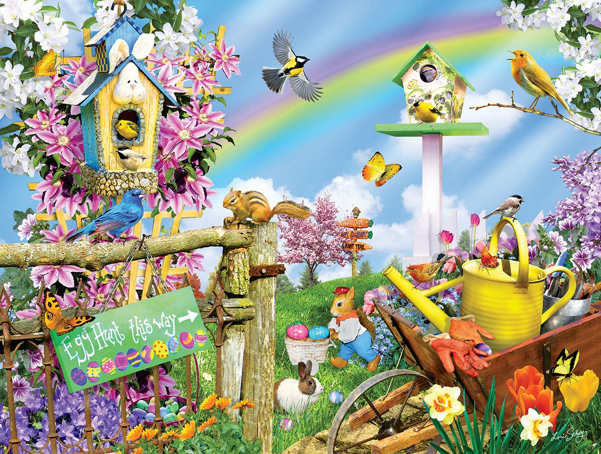 Spring Egg Hunt - 500pc Jigsaw Puzzle By Sunsout  			  					NEW - image 1